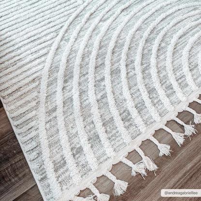 Dauin 3D Rainbow Area Rug with Tassels - MyTuftedRugs.com