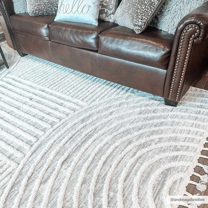 Dauin 3D Rainbow Area Rug with Tassels - MyTuftedRugs.com