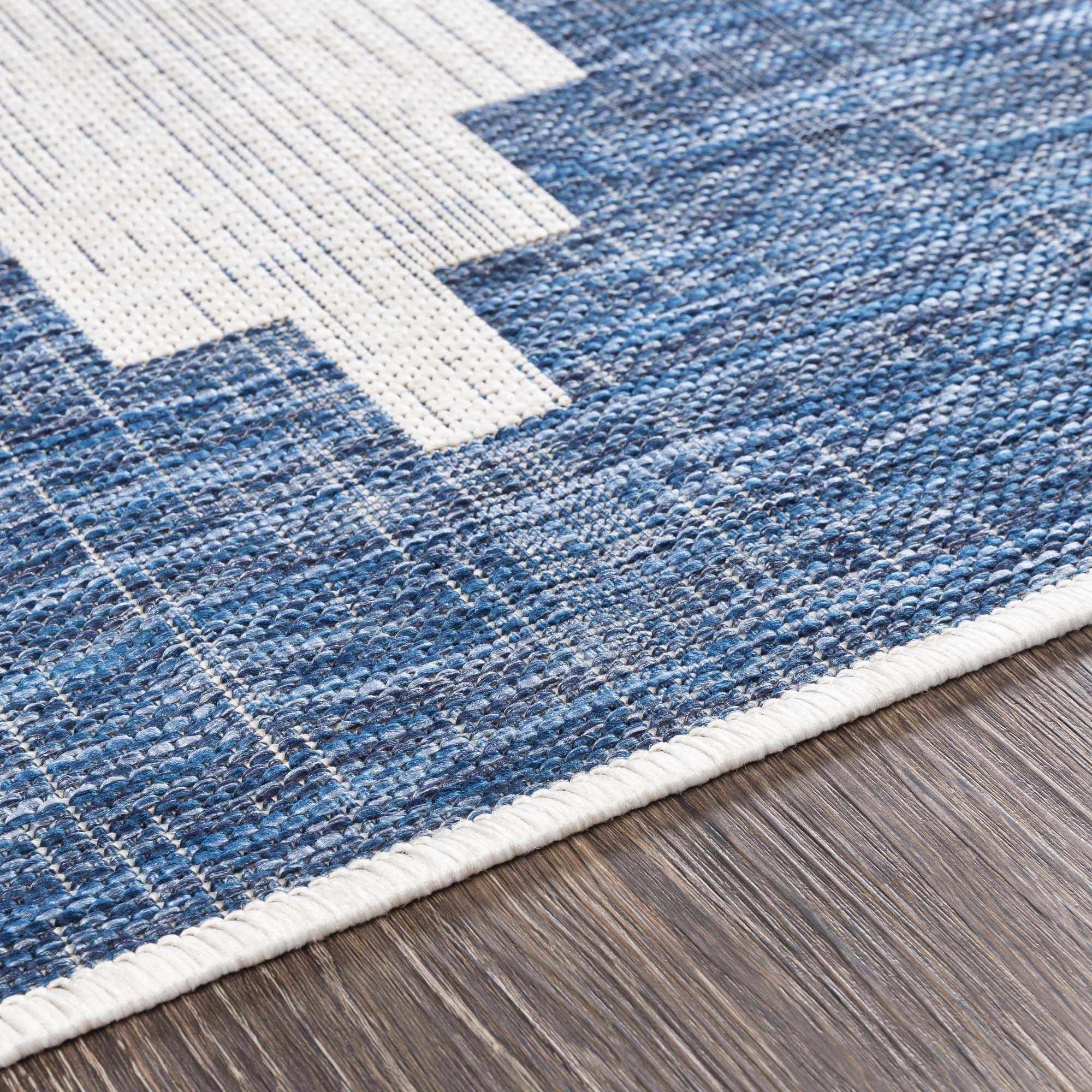 Djugun Navy Outdoor Rug - MyTuftedRugs.com