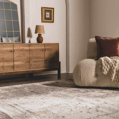 Duval Taupe Abstract Area Rug - MyTuftedRugs.com