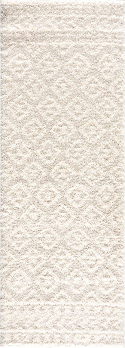 Eivin Cream Diamonds Plush Rug - MyTuftedRugs.com