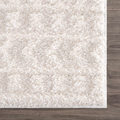 Eivin Cream Diamonds Plush Rug - MyTuftedRugs.com