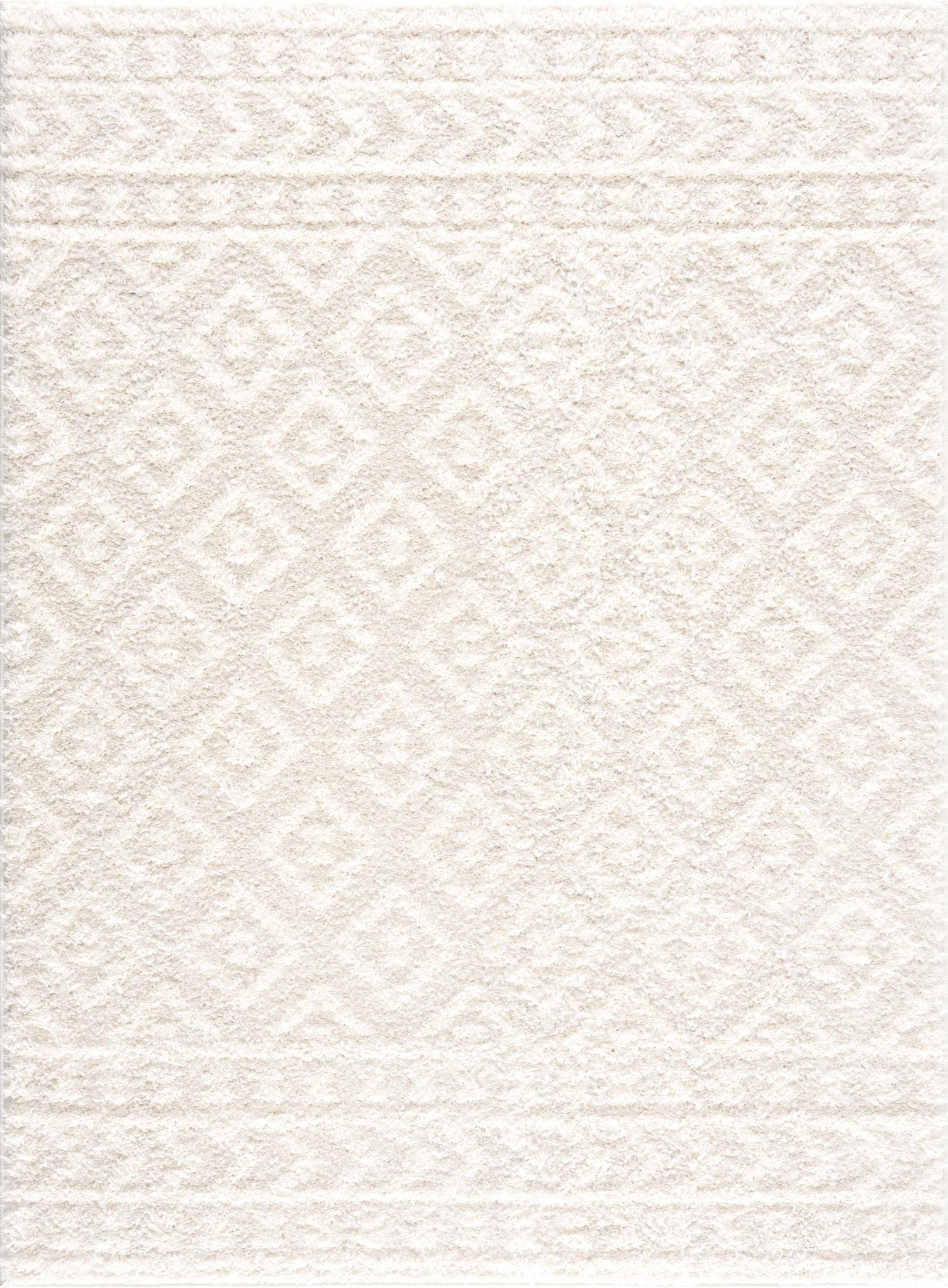 Eivin Cream Diamonds Plush Rug - MyTuftedRugs.com
