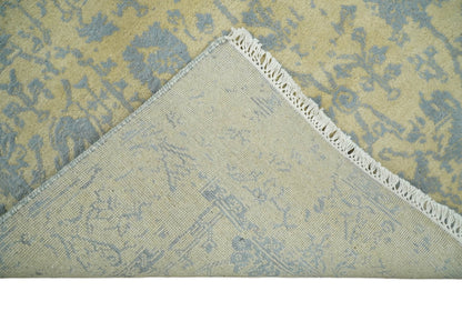 Fine Hand - Knotted Wool & Bamboo Silk Rug – Gold & Silver - MyTuftedRugs.com