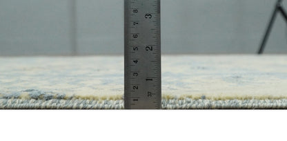 Fine Hand - Knotted Wool & Bamboo Silk Rug – Gold & Silver - MyTuftedRugs.com
