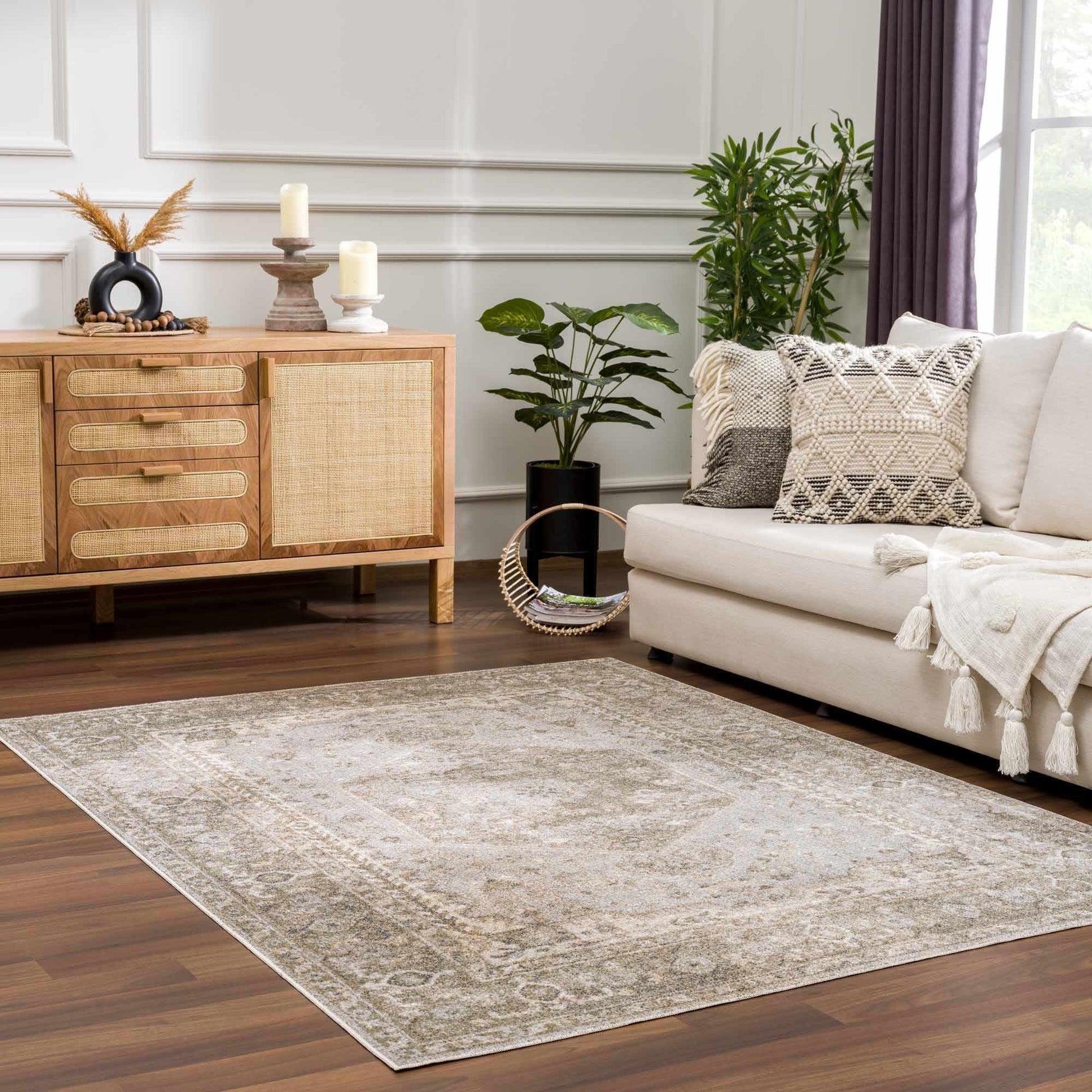 Gael Flat Pile Washable Rug - MyTuftedRugs.com