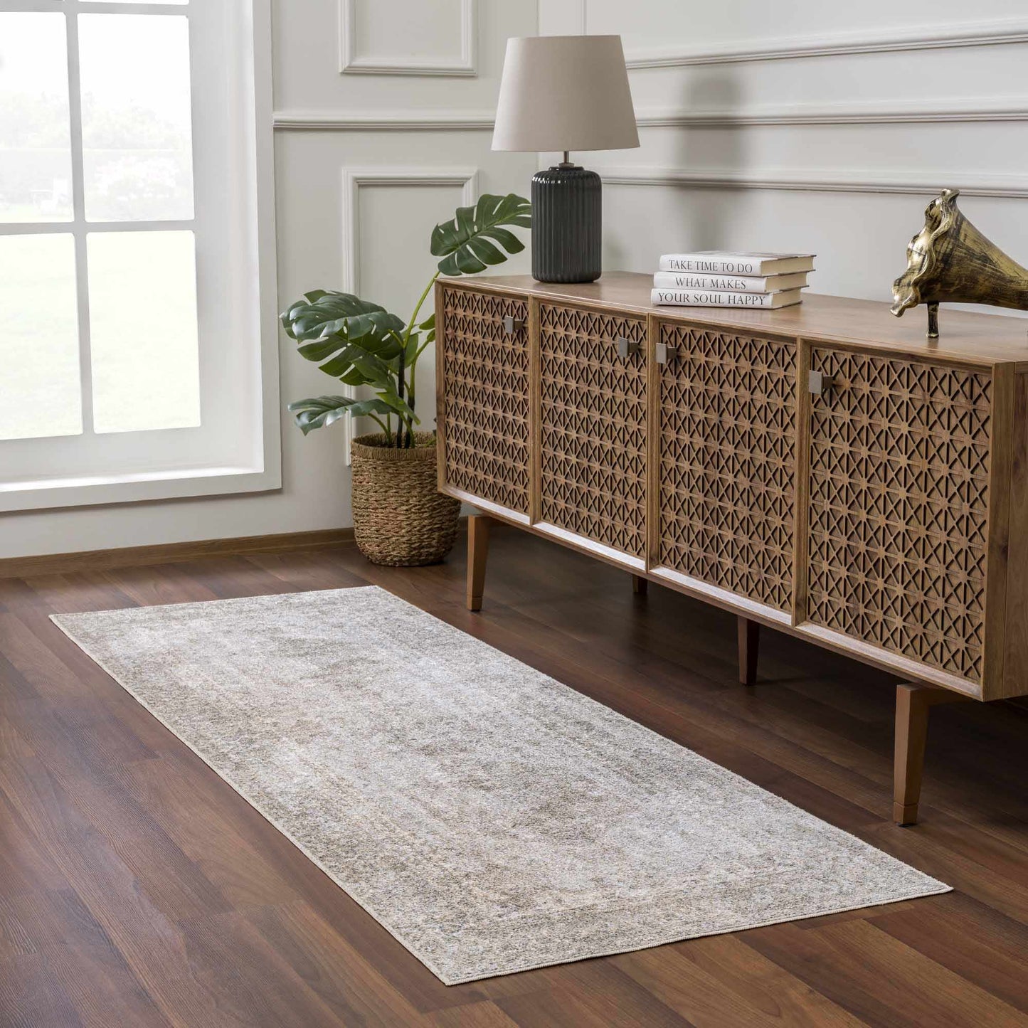 Gael Flat Pile Washable Rug - MyTuftedRugs.com