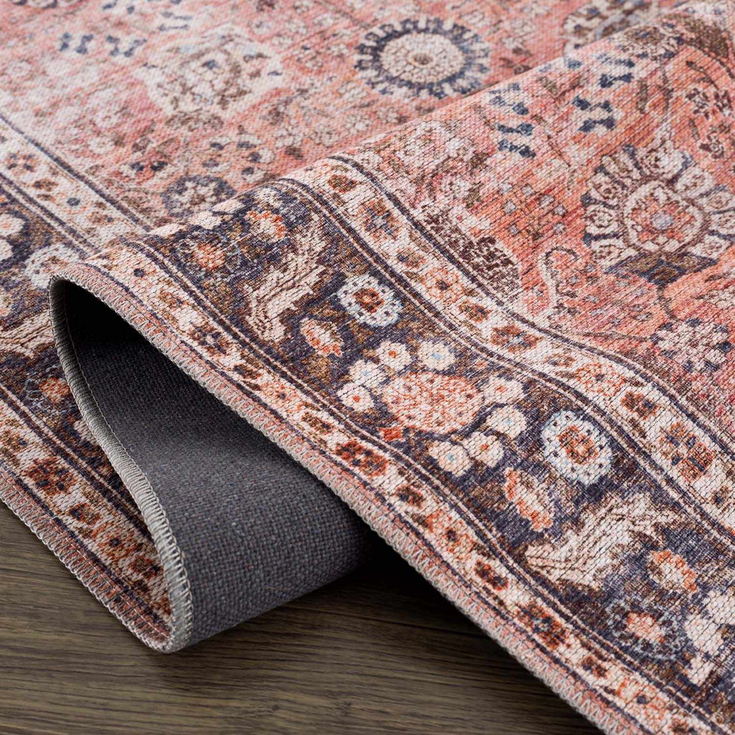Ganyangan Red Washable Rug - MyTuftedRugs.com