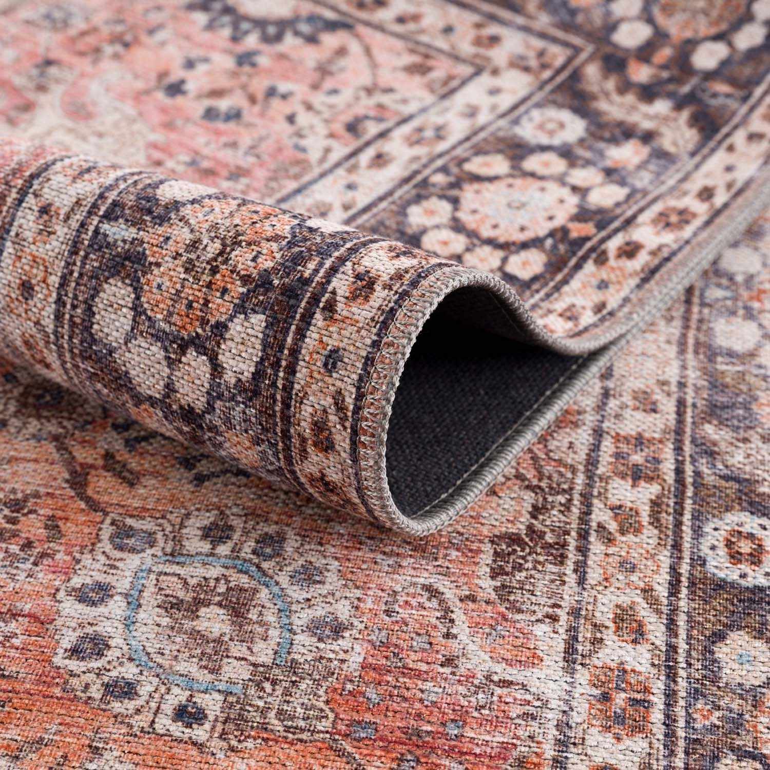 Ganyangan Red Washable Rug - MyTuftedRugs.com