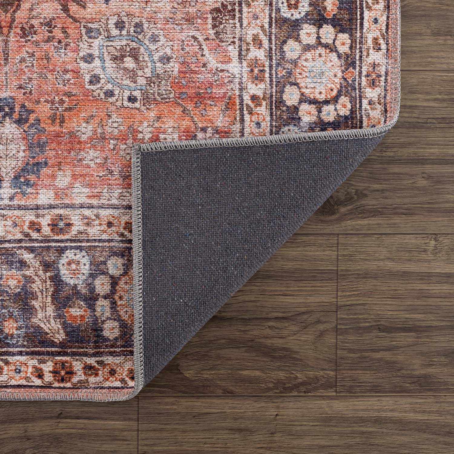Ganyangan Red Washable Rug - MyTuftedRugs.com