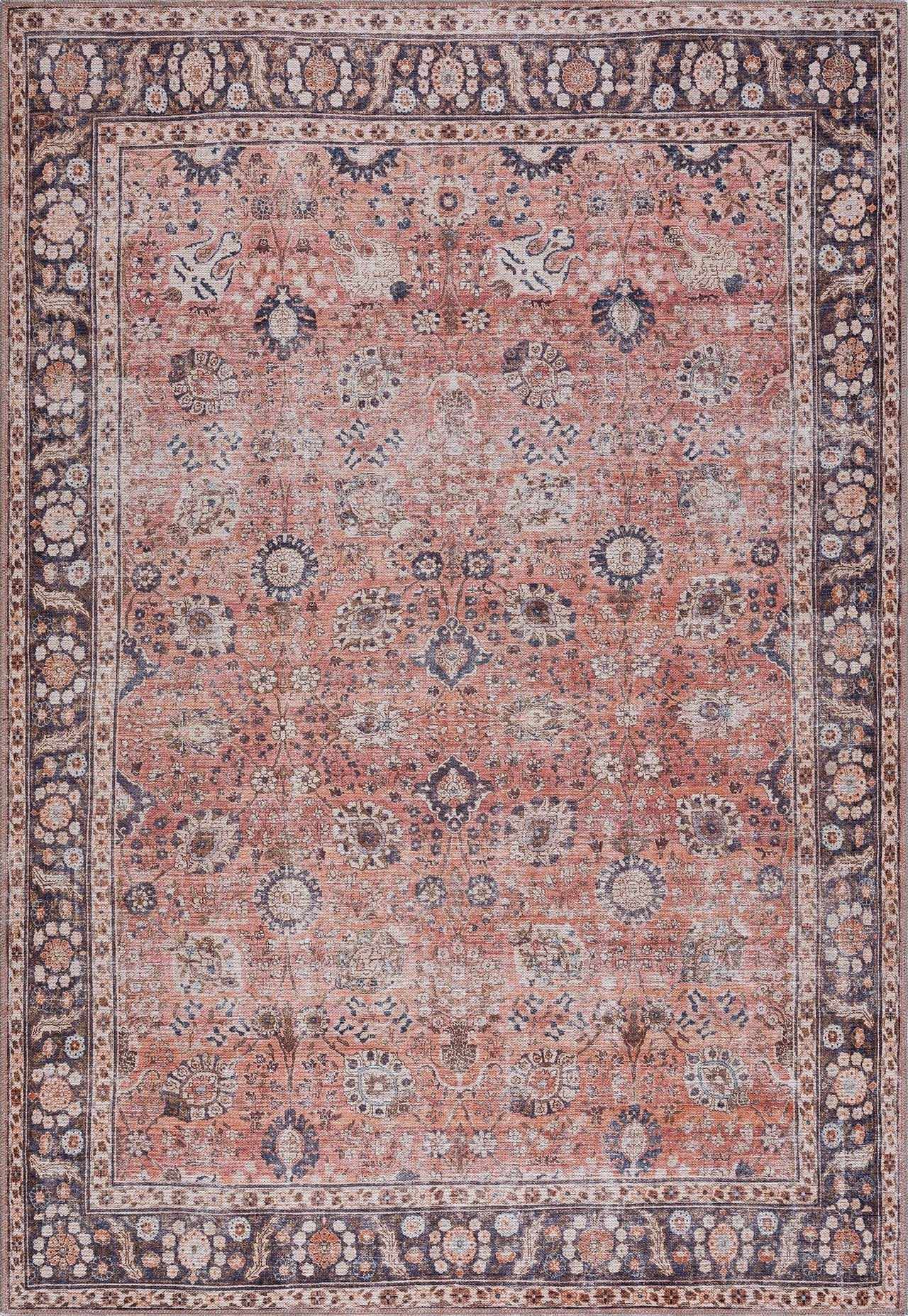 Ganyangan Red Washable Rug - MyTuftedRugs.com