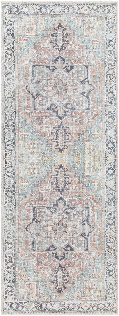 Green Nisa Tumble Dry Washable Rug - MyTuftedRugs.com