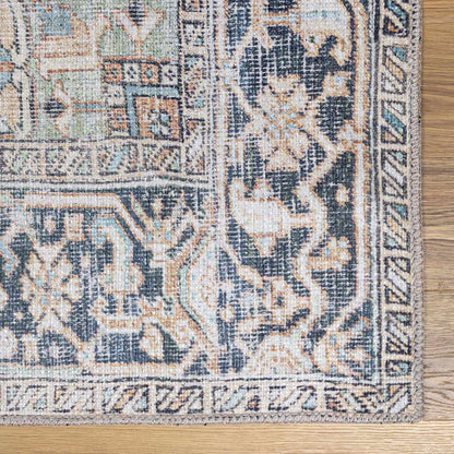 Green Nisa Tumble Dry Washable Rug - MyTuftedRugs.com