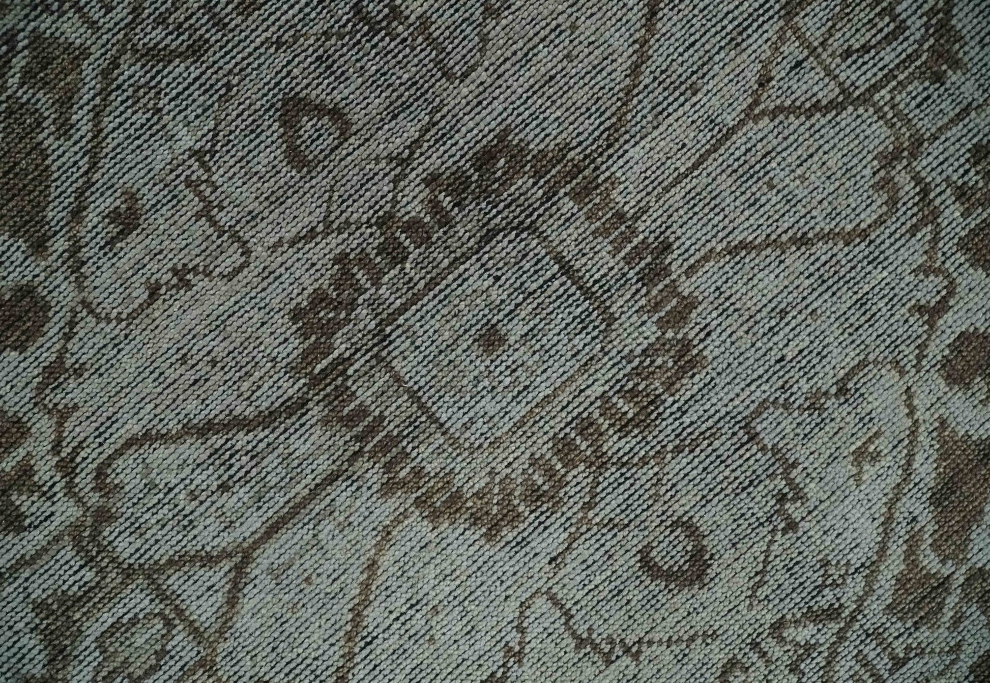 Hand - Knotted Serapi Wool Rug – Silver, Charcoal & Brown (8x10) - MyTuftedRugs.com