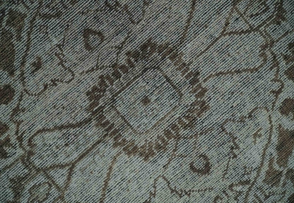 Hand - Knotted Serapi Wool Rug – Silver, Charcoal & Brown (8x10) - MyTuftedRugs.com
