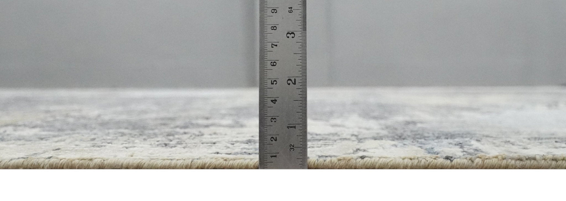 Hand - Knotted Wool & Bamboo Silk Rug 7'10" x 9'8" – Charcoal, Beige & Gray - MyTuftedRugs.com