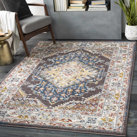 Haymond Brown Medallion Area Rug - MyTuftedRugs.com