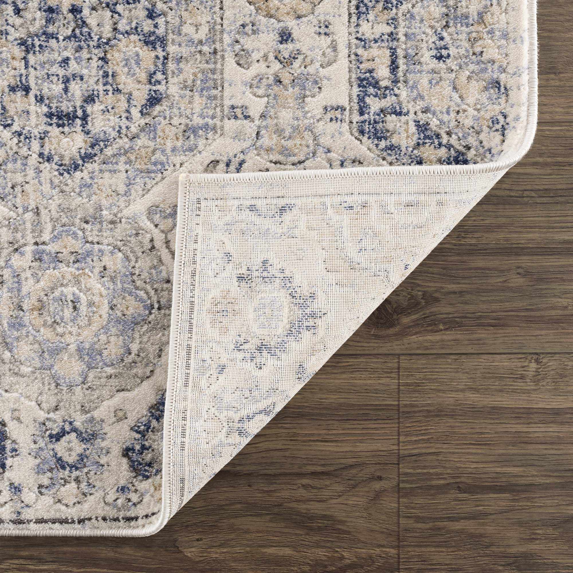 Parkerfield Cream & Blue Area Rug - MyTuftedRugs.com