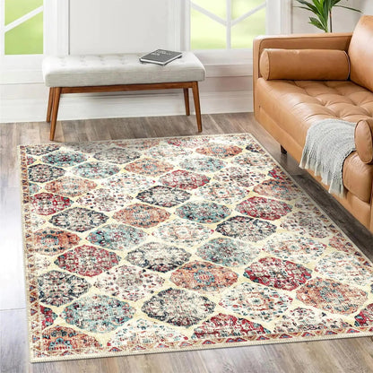 Poeti Machine Washable Vintage Rug Soft Non Slip Pet Friendly Rug - MyTuftedRugs.com