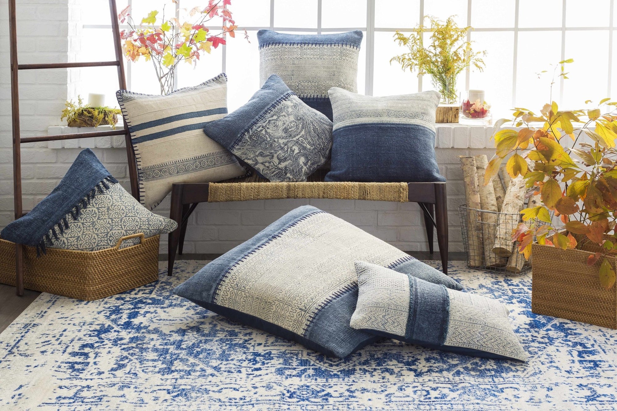 Rachel Navy Area Rug - MyTuftedRugs.com
