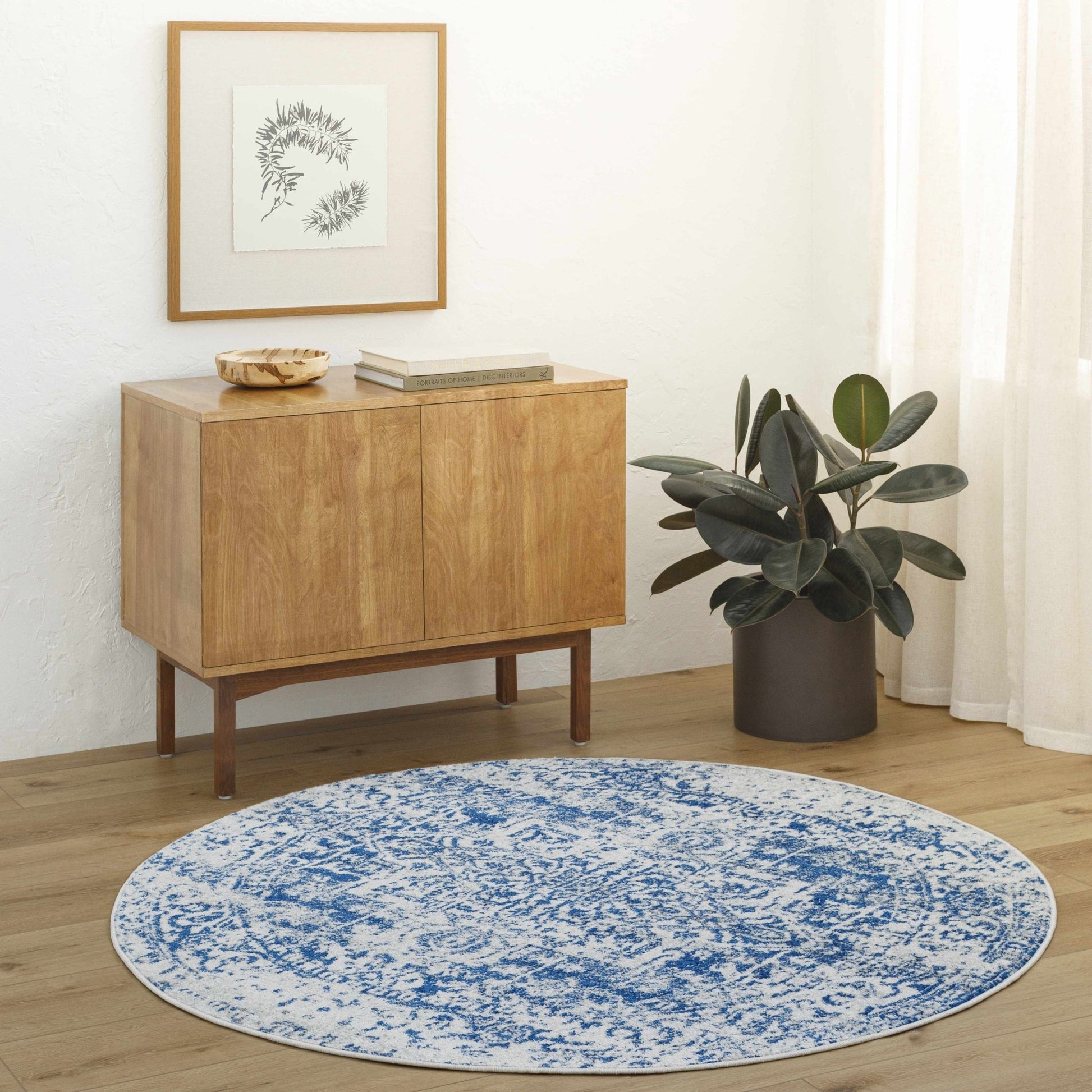 Rachel Navy Area Rug - MyTuftedRugs.com
