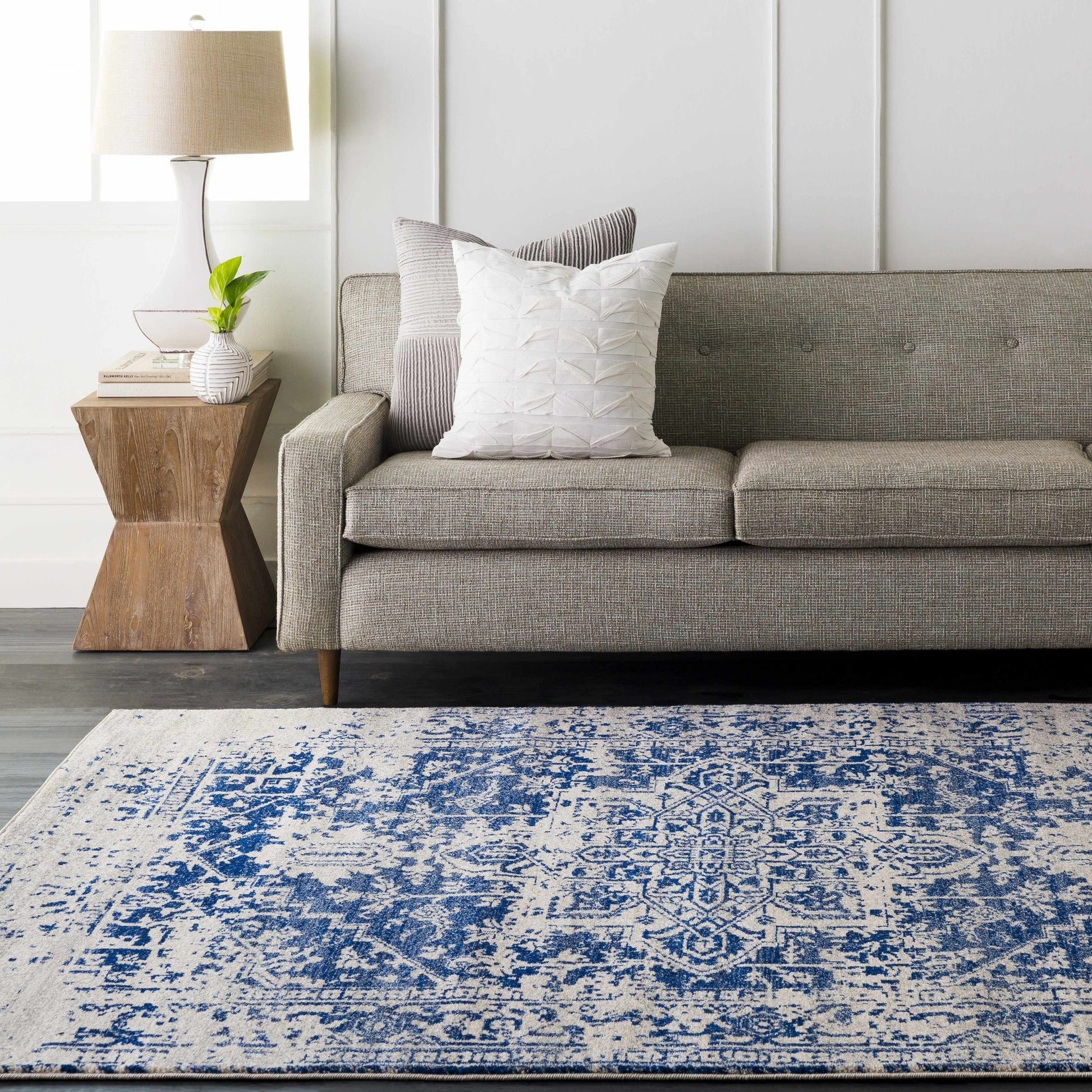 Rachel Navy Area Rug - MyTuftedRugs.com