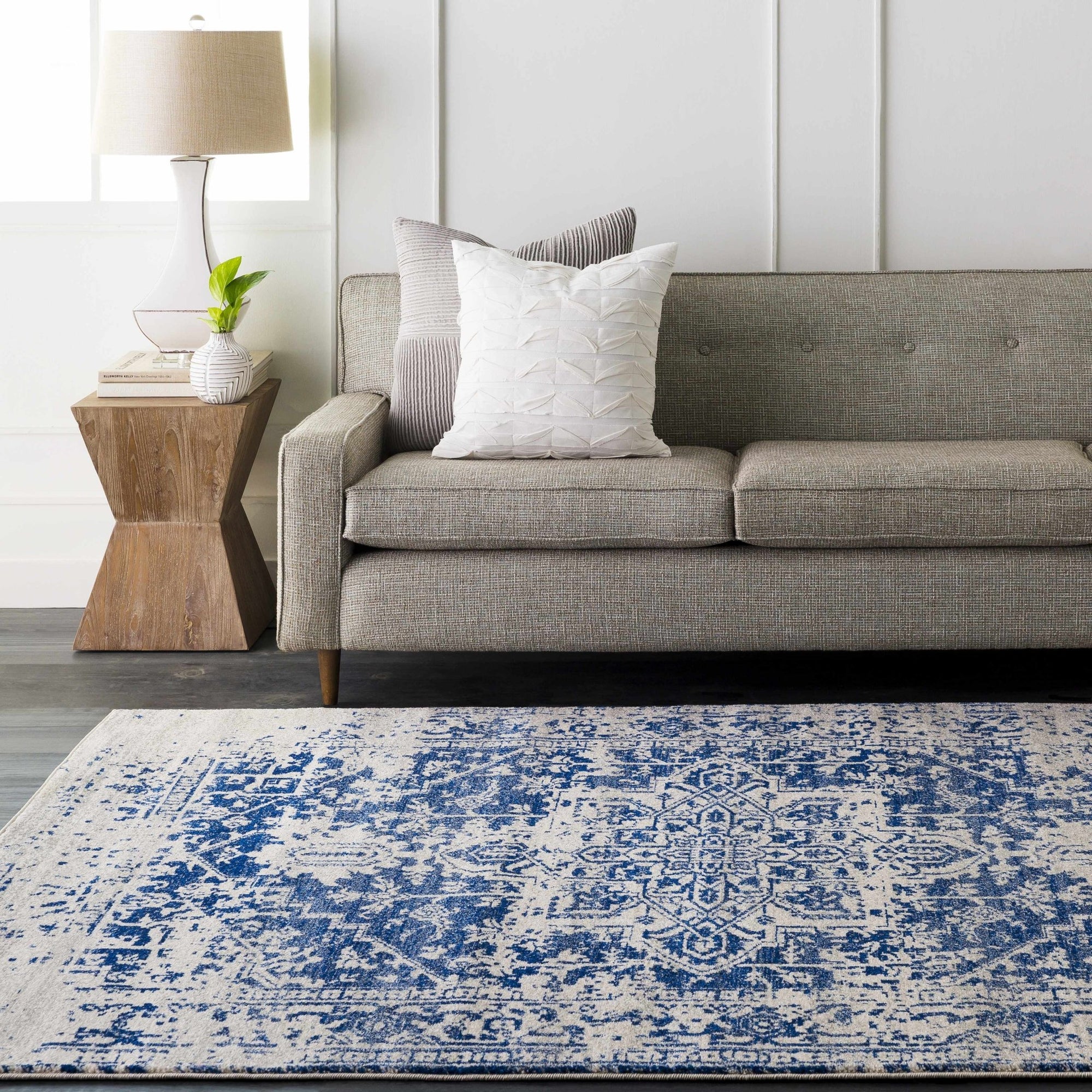 Rachel Navy Area Rug - MyTuftedRugs.com