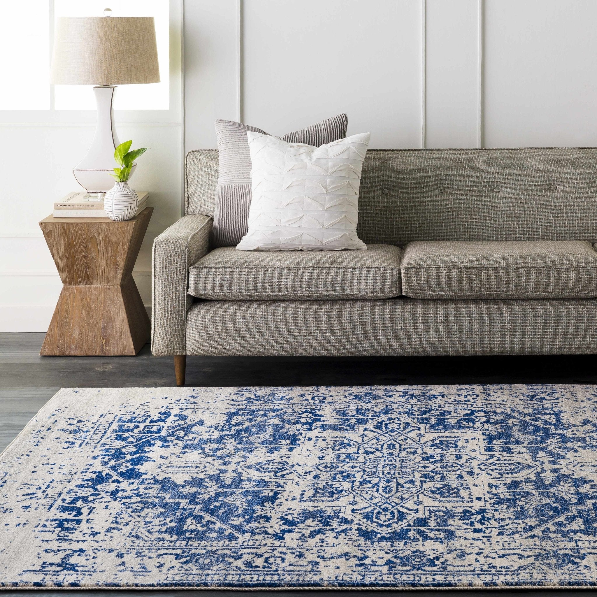 Rachel Navy Area Rug - MyTuftedRugs.com