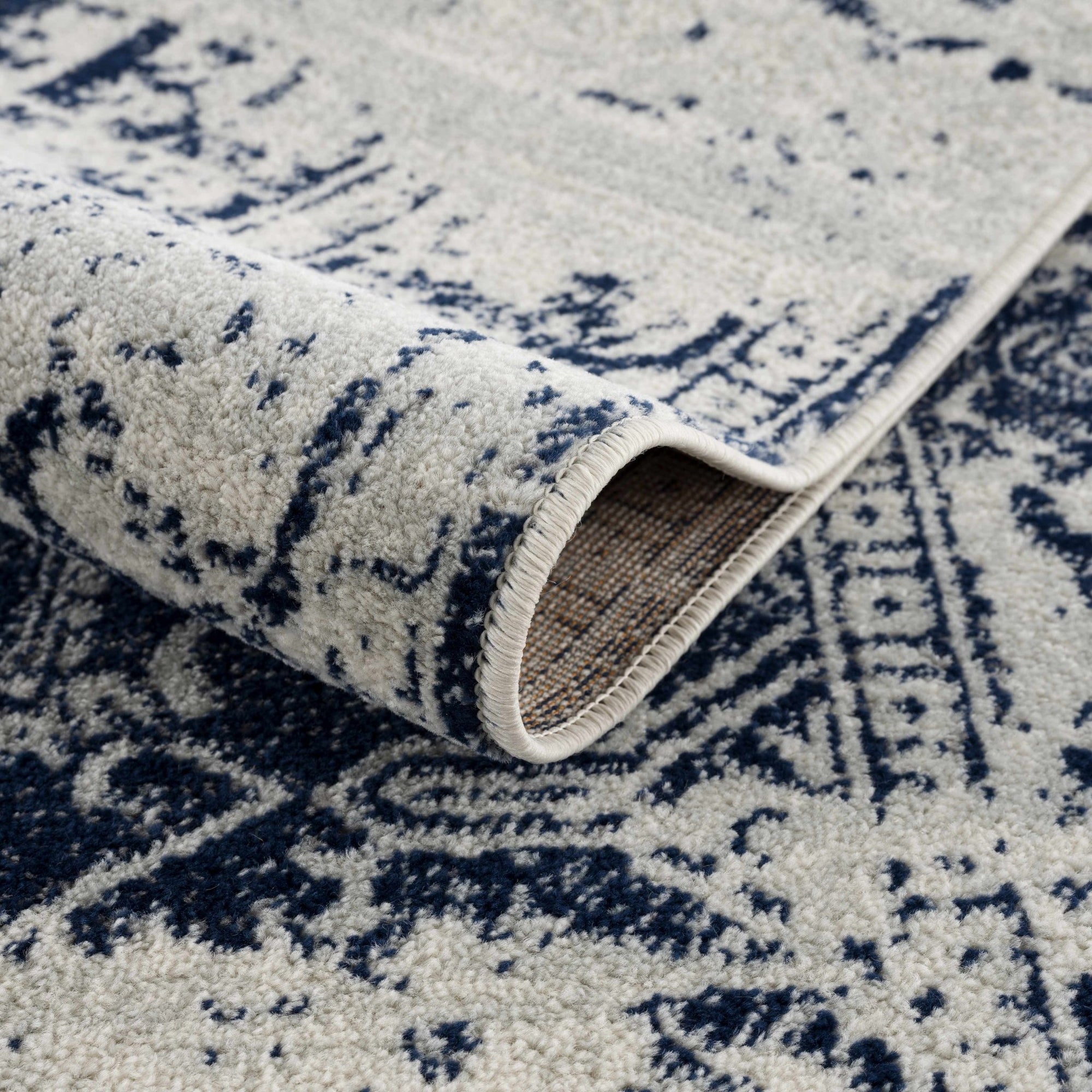 Rachel Navy Area Rug - MyTuftedRugs.com