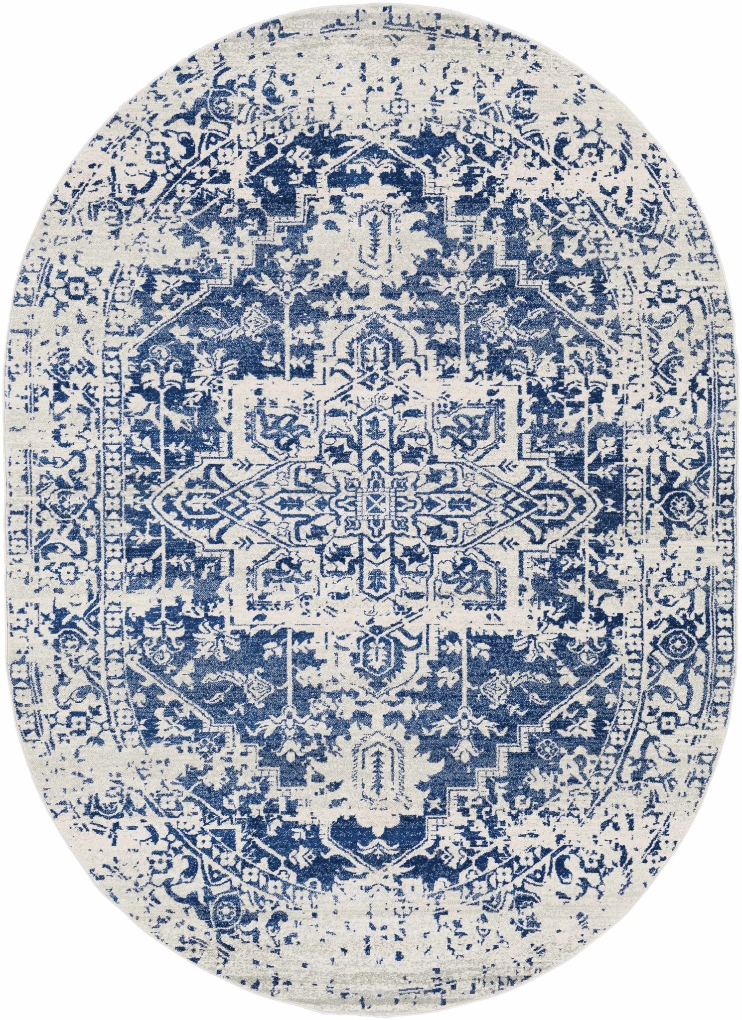 Rachel Navy Area Rug - MyTuftedRugs.com