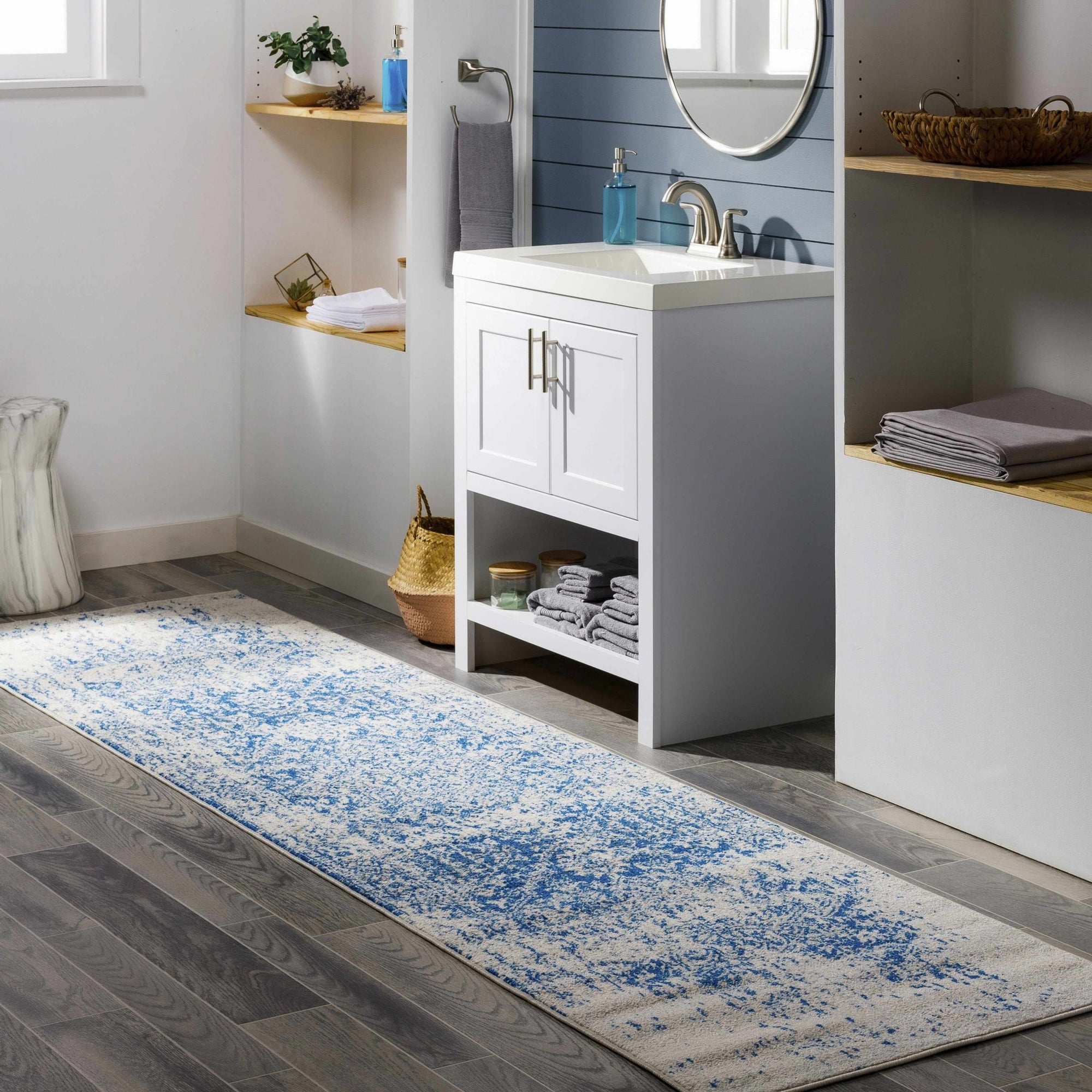 Rachel Navy Area Rug - MyTuftedRugs.com