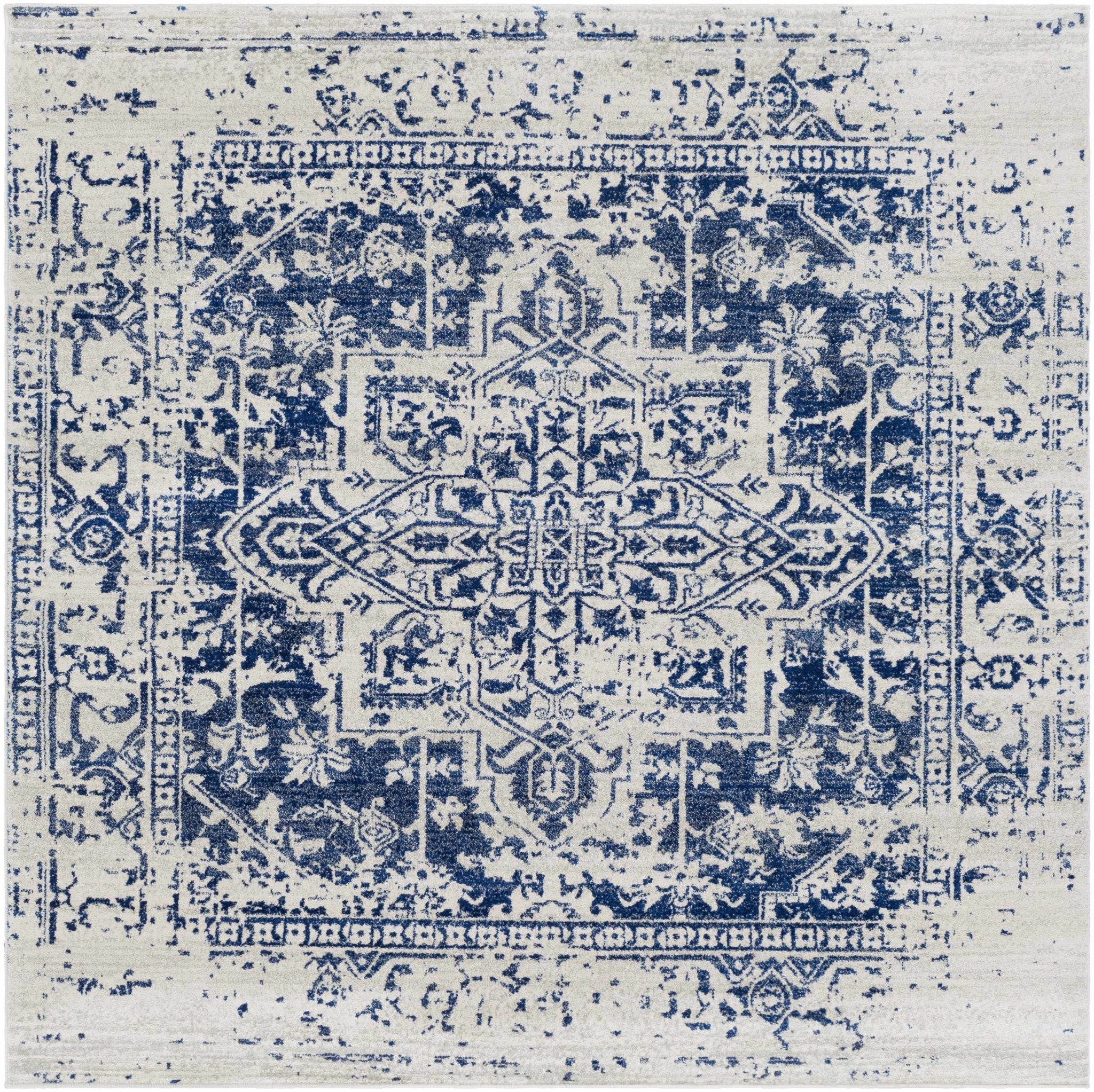 Rachel Navy Area Rug - MyTuftedRugs.com
