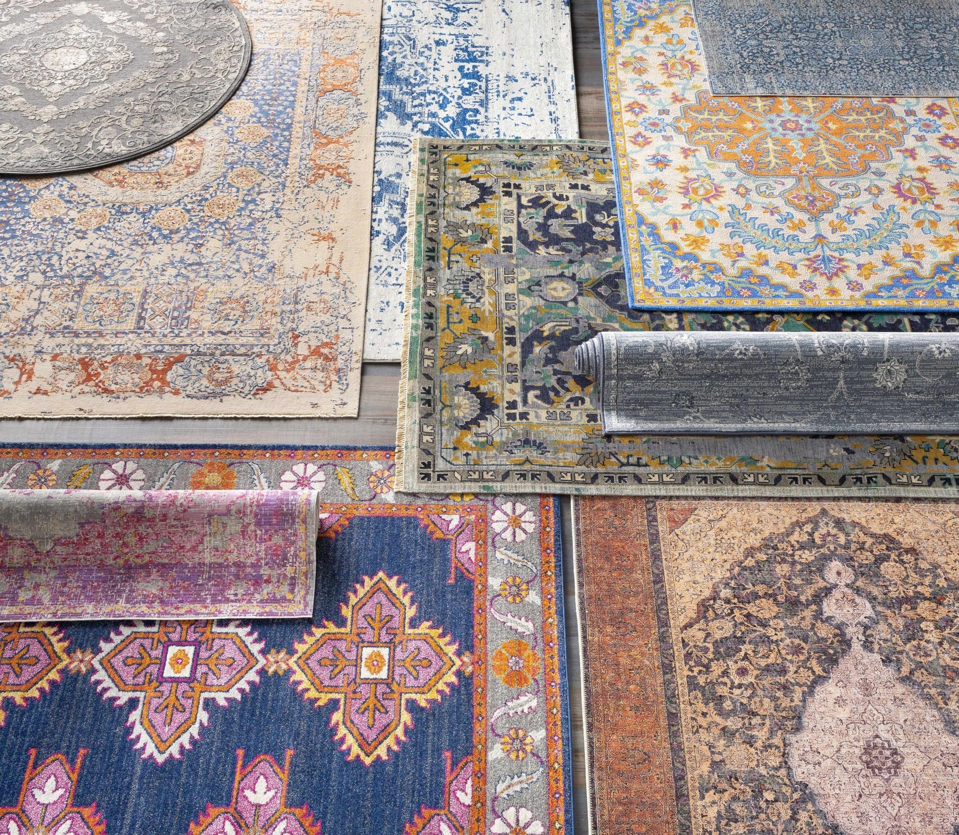 Rachel Navy Area Rug - MyTuftedRugs.com