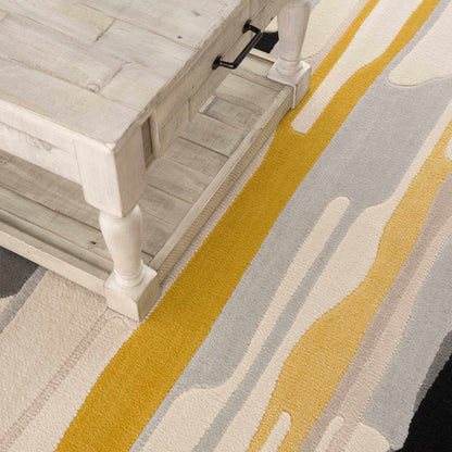 Southfields Mustard Modern Rug - MyTuftedRugs.com