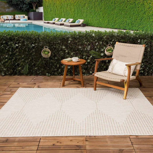 Stephan Beige Outdoor Rug - MyTuftedRugs.com