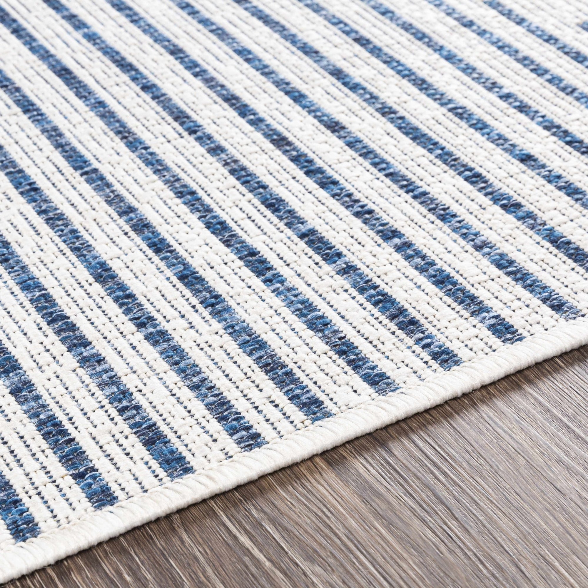 Stephan Blue & Cream Outdoor Rug - MyTuftedRugs.com