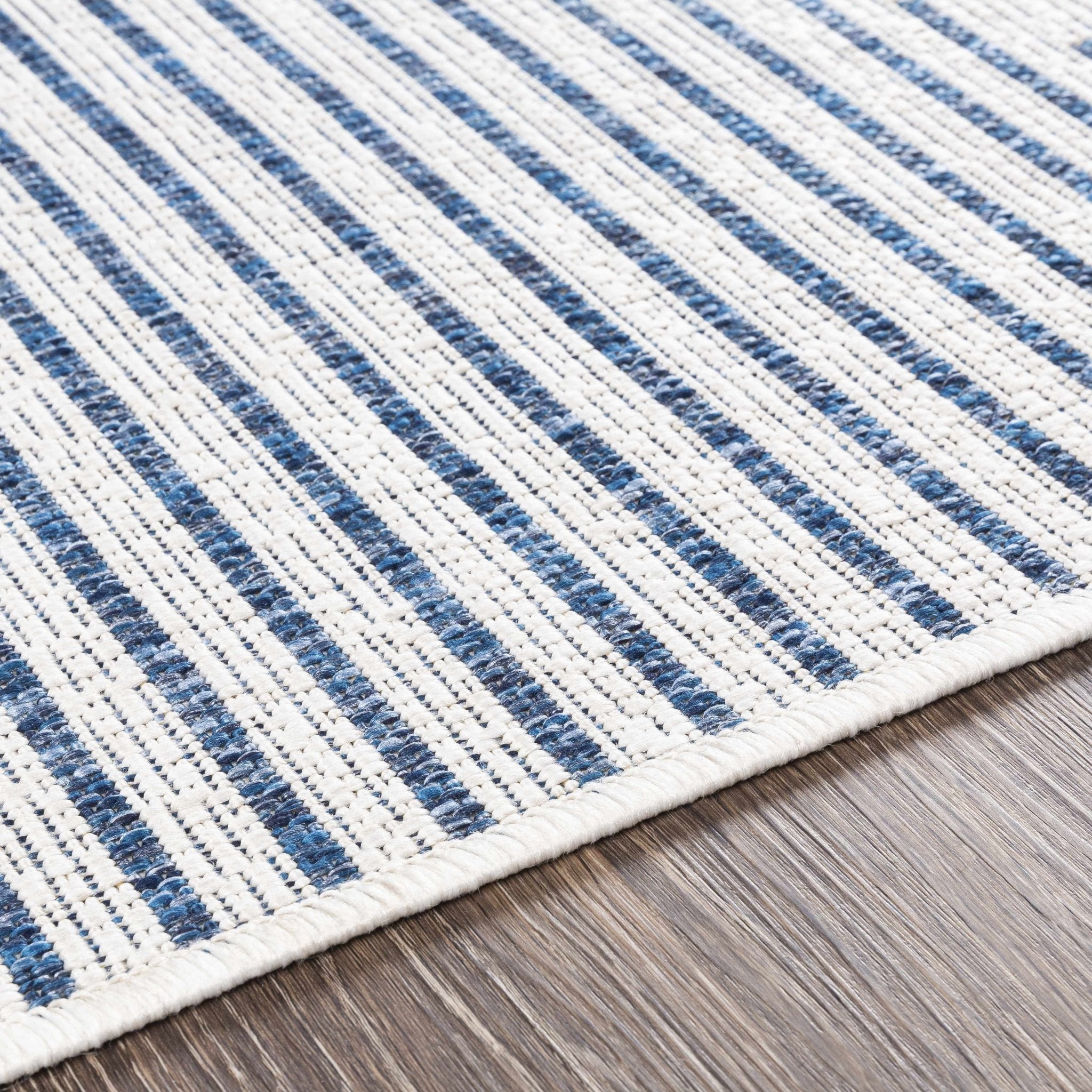 Stephan Blue & Cream Outdoor Rug - MyTuftedRugs.com