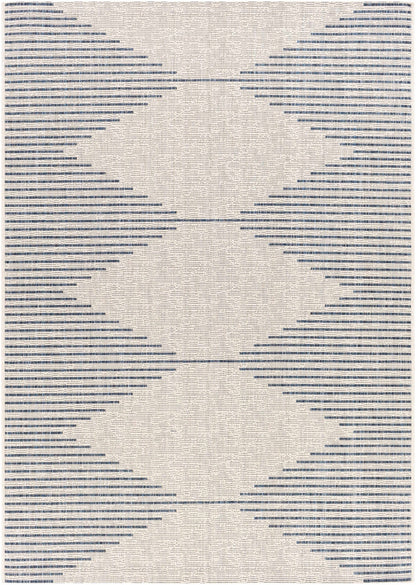 Stephan Blue & Cream Outdoor Rug - MyTuftedRugs.com