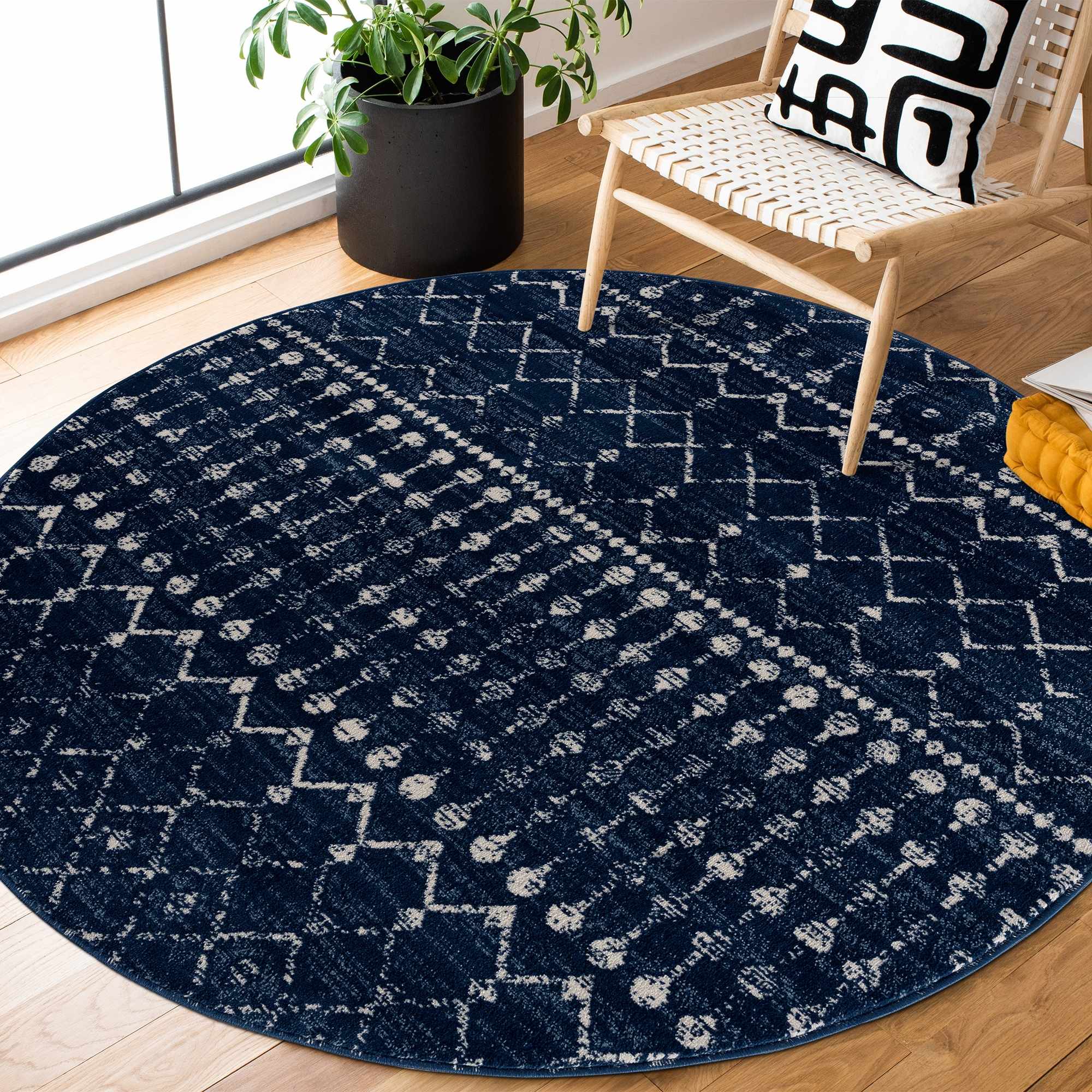 Tigrican Navy 2335 Area Rug - MyTuftedRugs.com