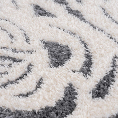 Zane Charcoal Tibetan Tiger Plush Rug - MyTuftedRugs.com