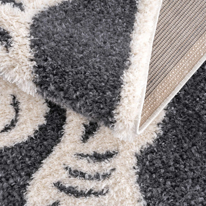 Zane Charcoal Tibetan Tiger Plush Rug - MyTuftedRugs.com