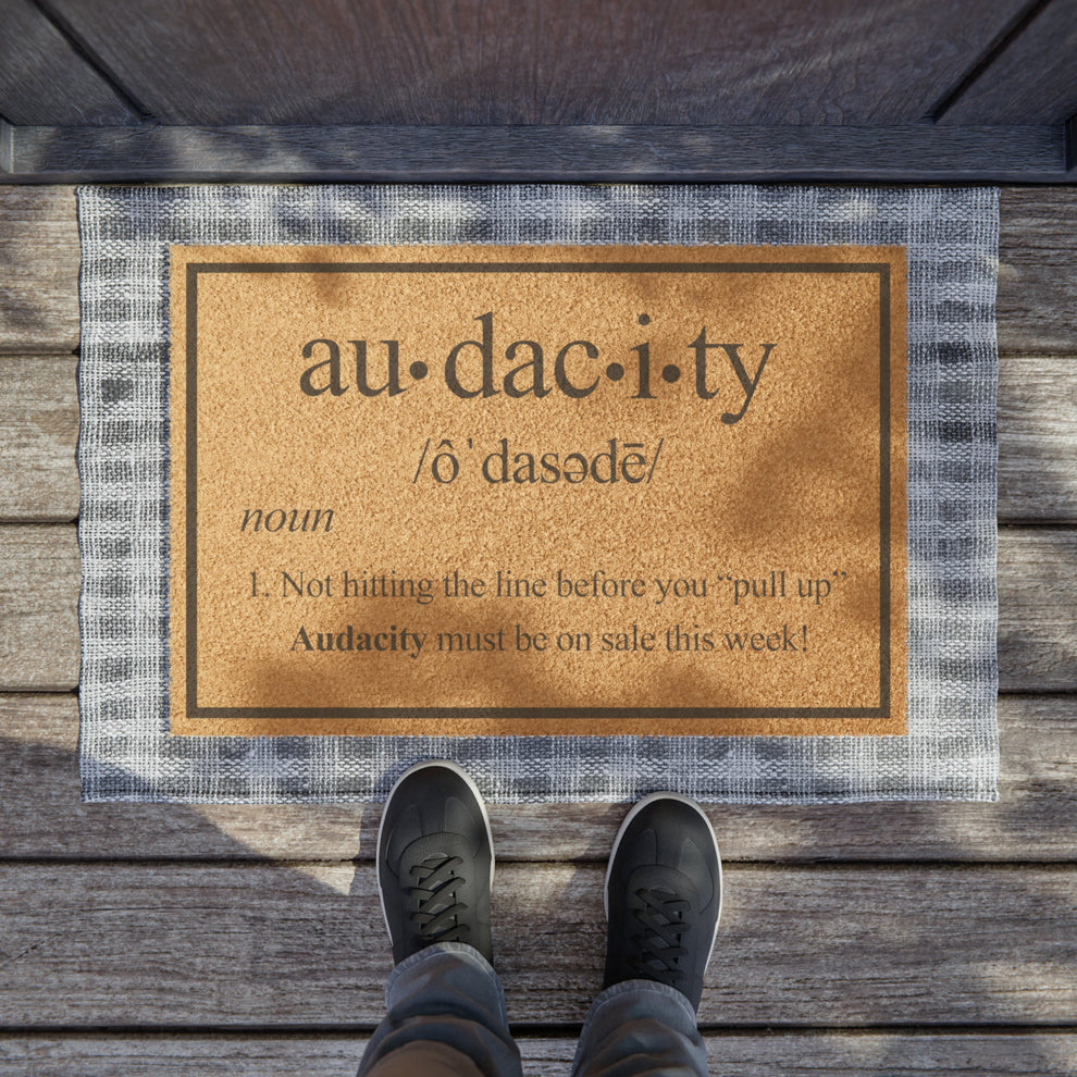 Audacity Doormat - Tufted Rug - MyTuftedRugs.com 