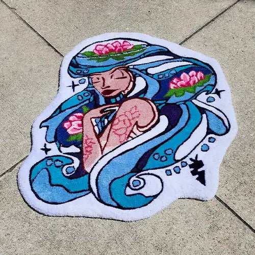 Flower Girl Hand Tufted Rug - MyTuftedRugs.com