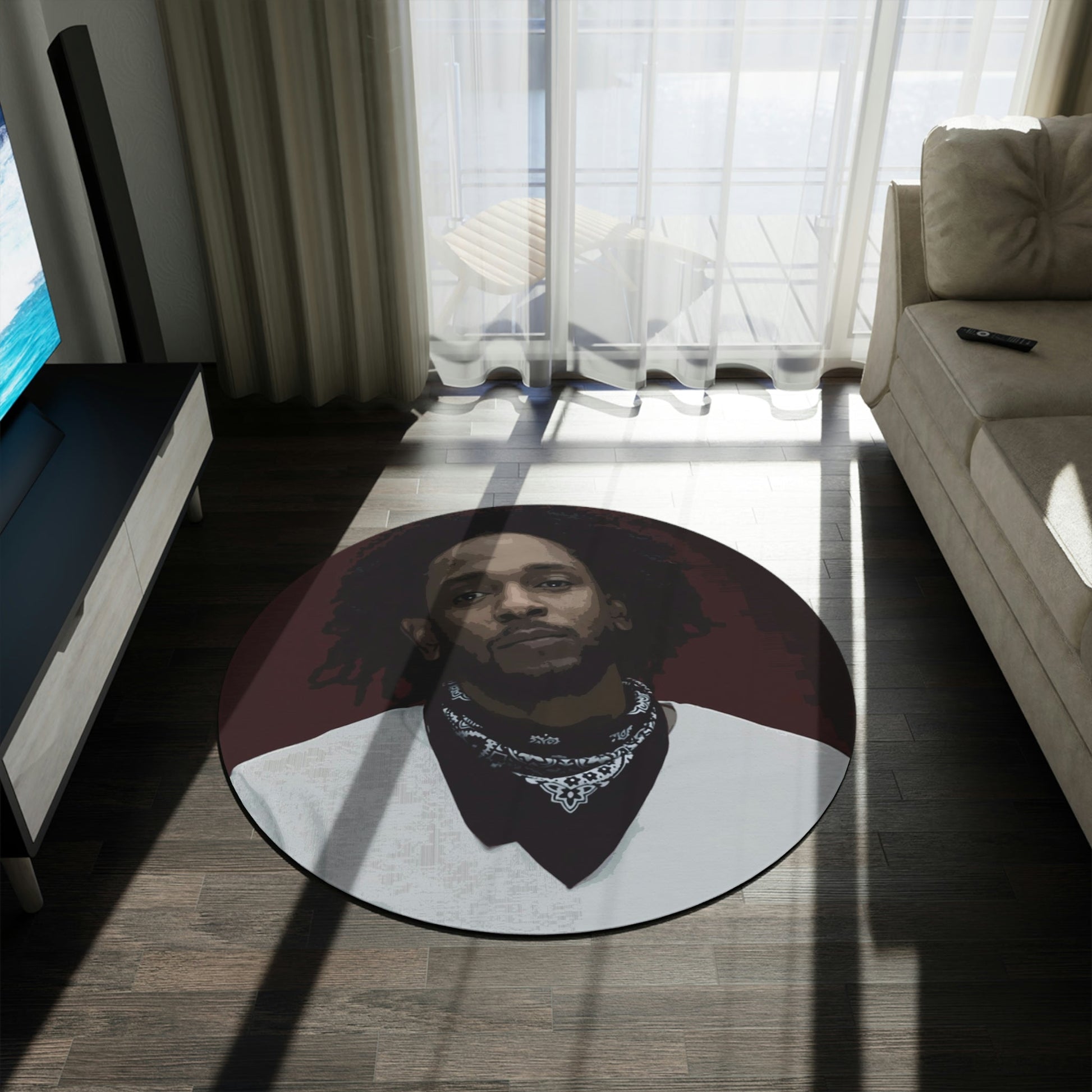 Kendrick Lamar Round Rug - MyTuftedRugs.com