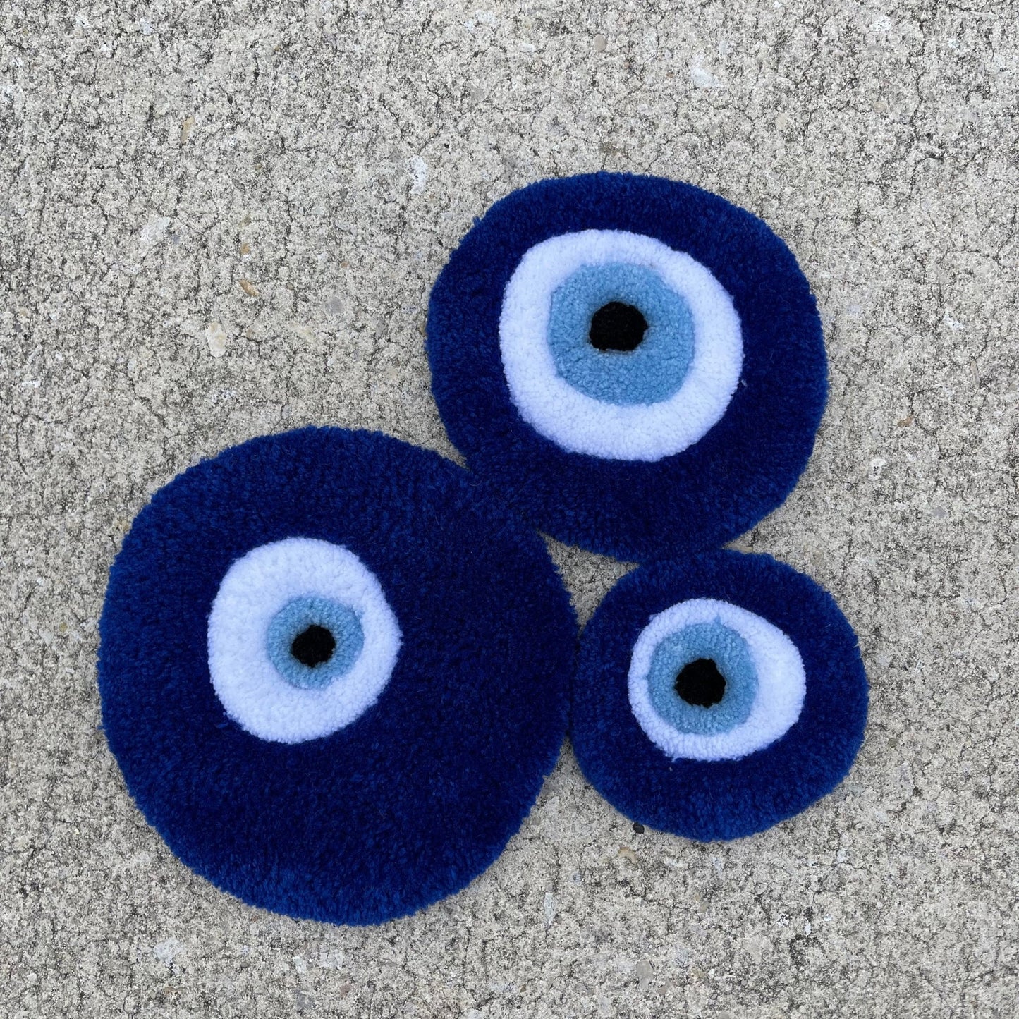 Nazar Blue "Evil Eye" Tufted Rugs - MyTuftedRugs.com