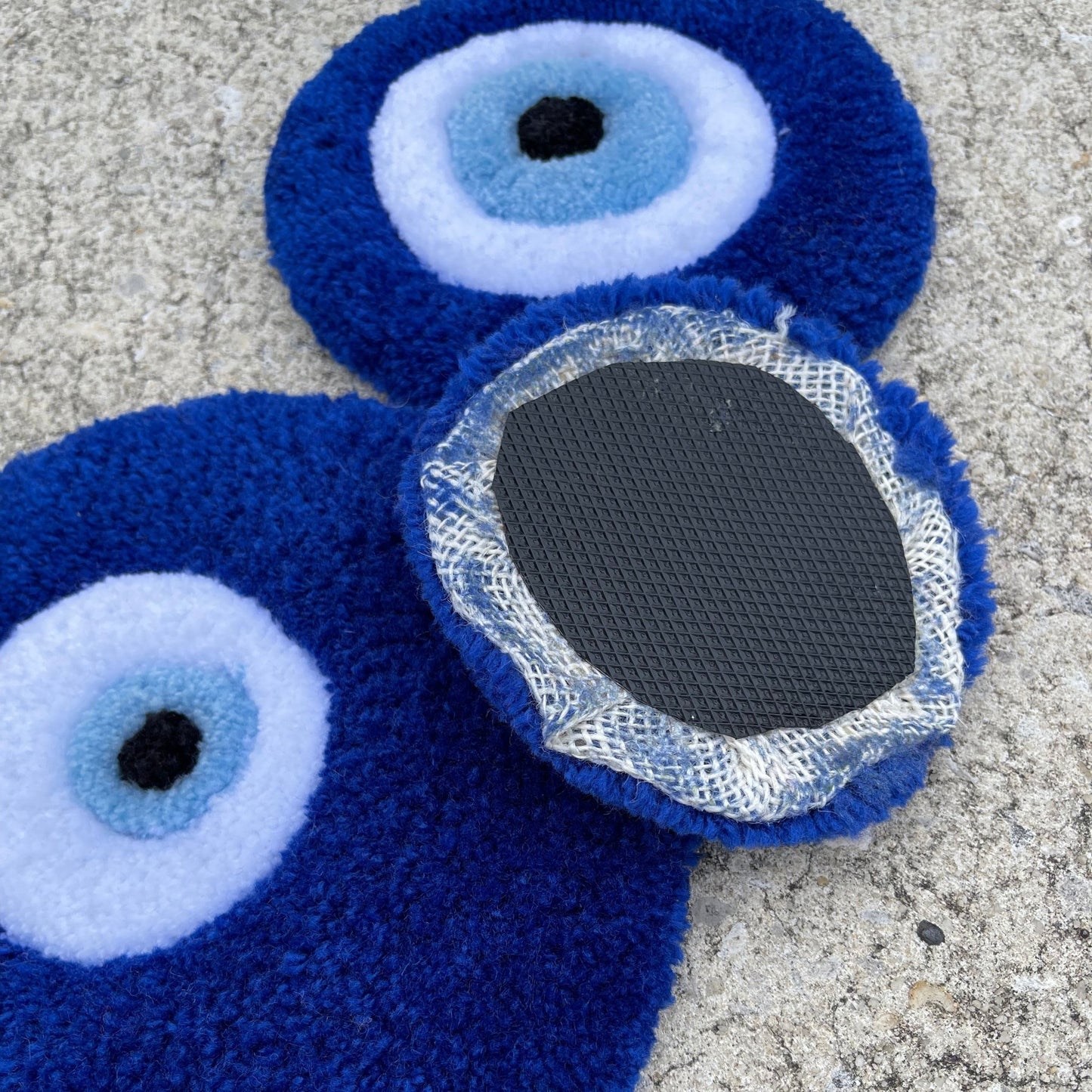 Nazar Blue "Evil Eye" Tufted Rugs - MyTuftedRugs.com