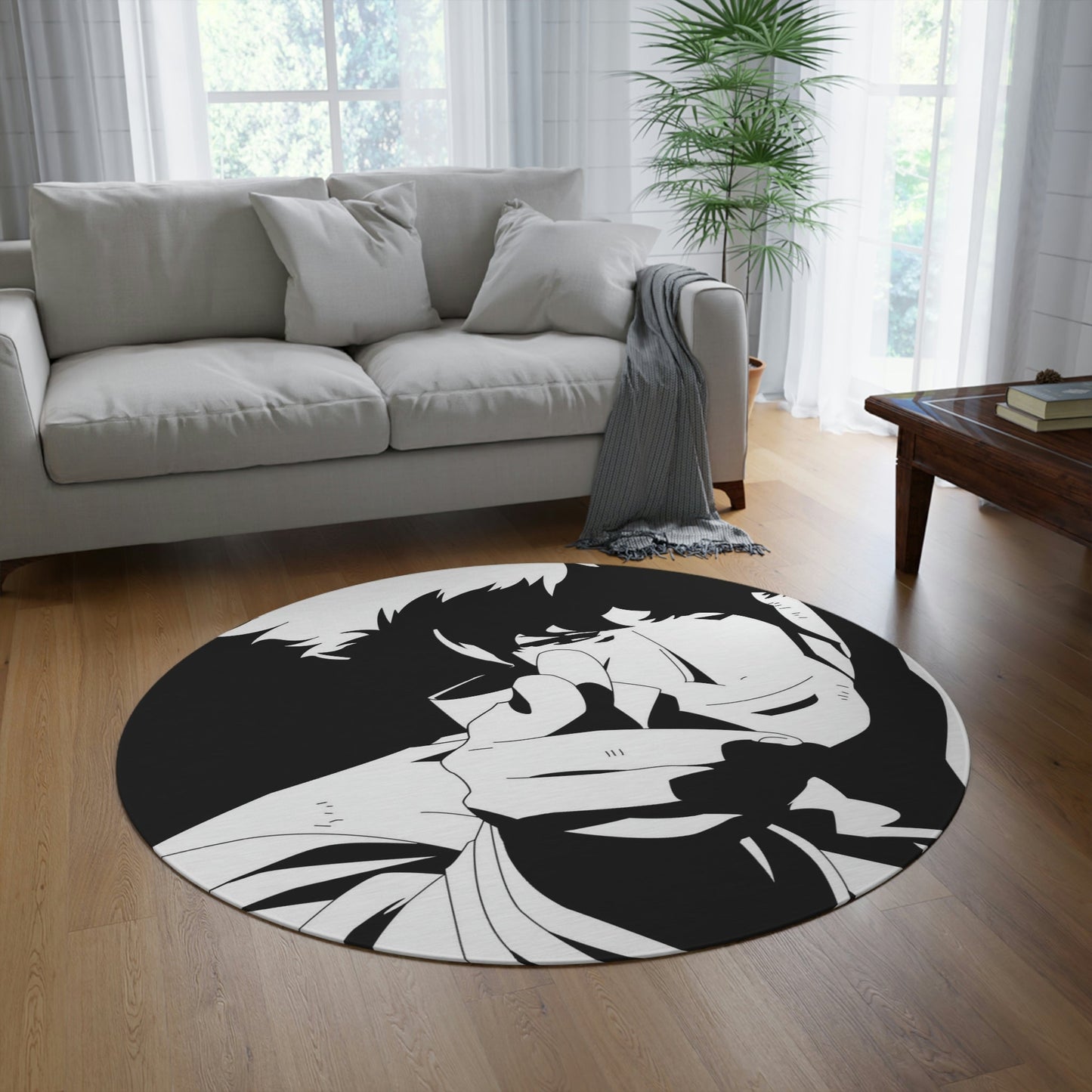 Spike Spiegel Round Area Rug - MyTuftedRugs.com