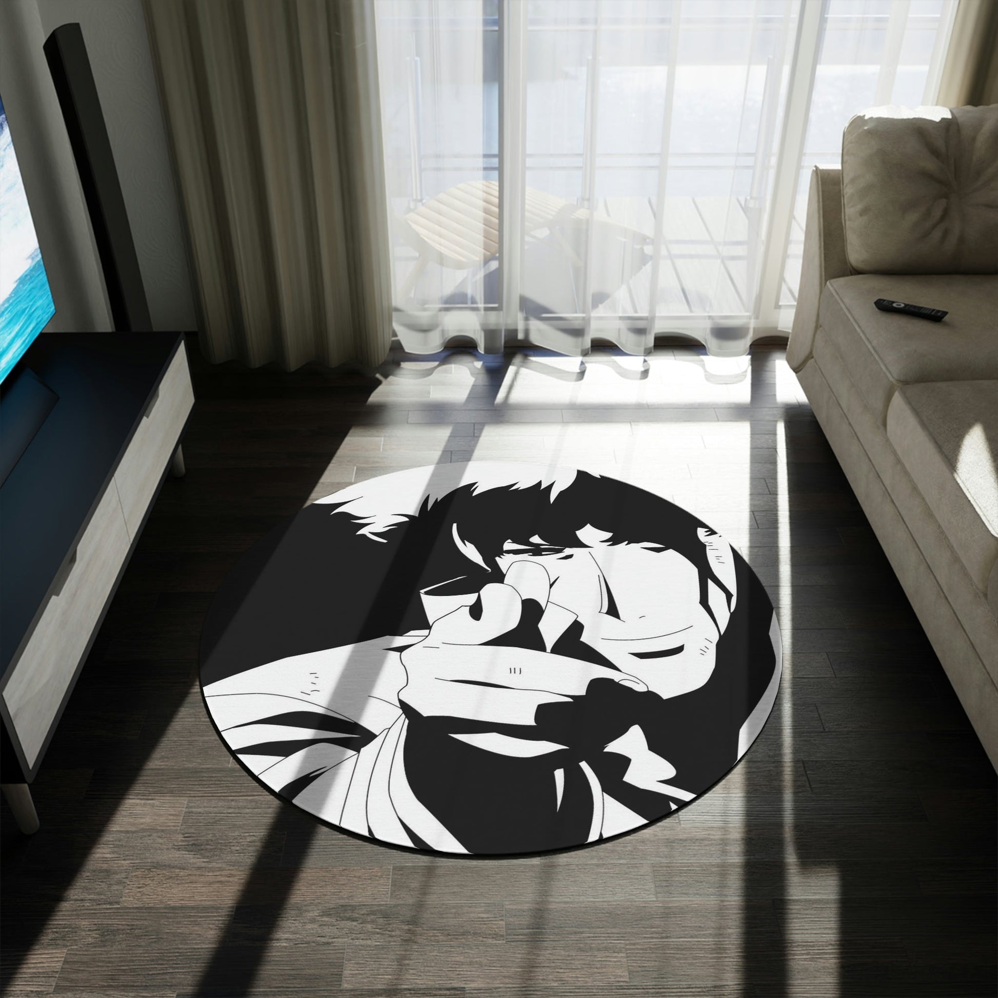 Spike Spiegel Round Area Rug - MyTuftedRugs.com