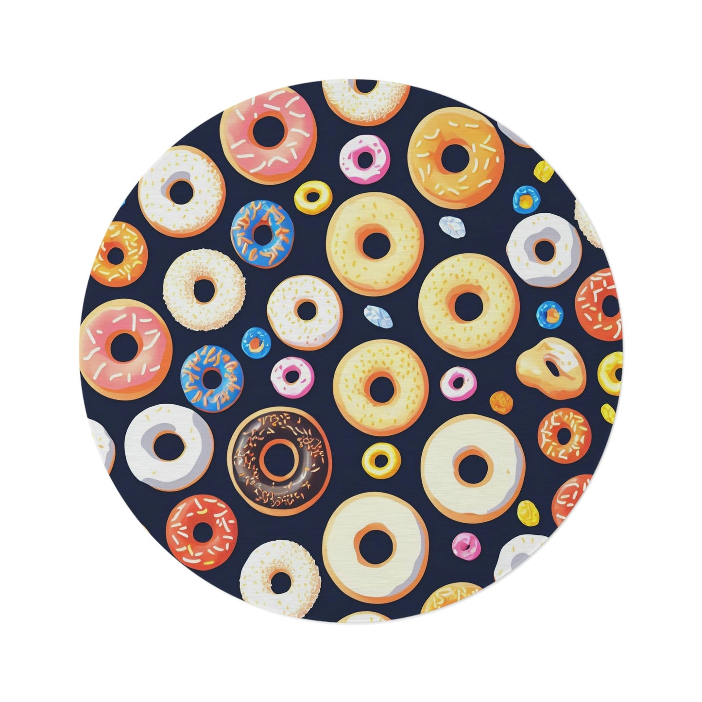 Tasty Donuts Round Rug - MyTuftedRugs.com