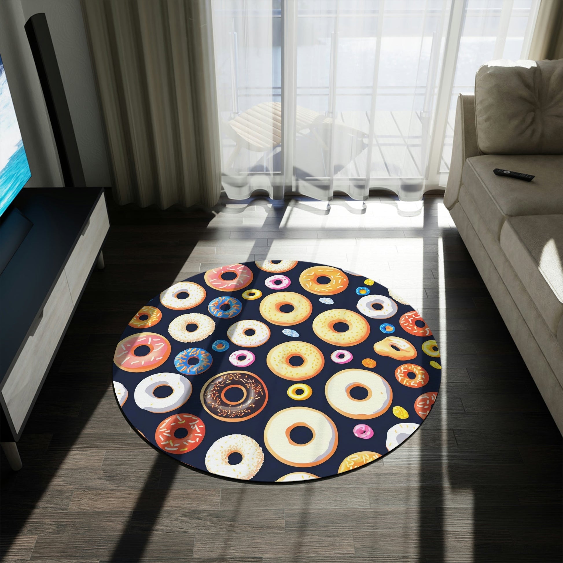 Tasty Donuts Round Rug - MyTuftedRugs.com